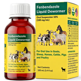 Luxekem dewormer bottle with pour spout for precise goat dosing