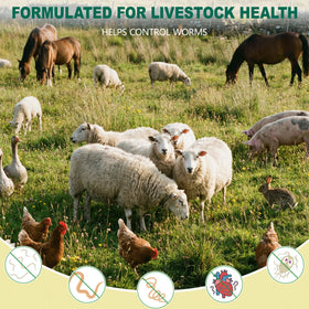 Luxekem dewormer bottle showing built-in dosing marks for accuracy