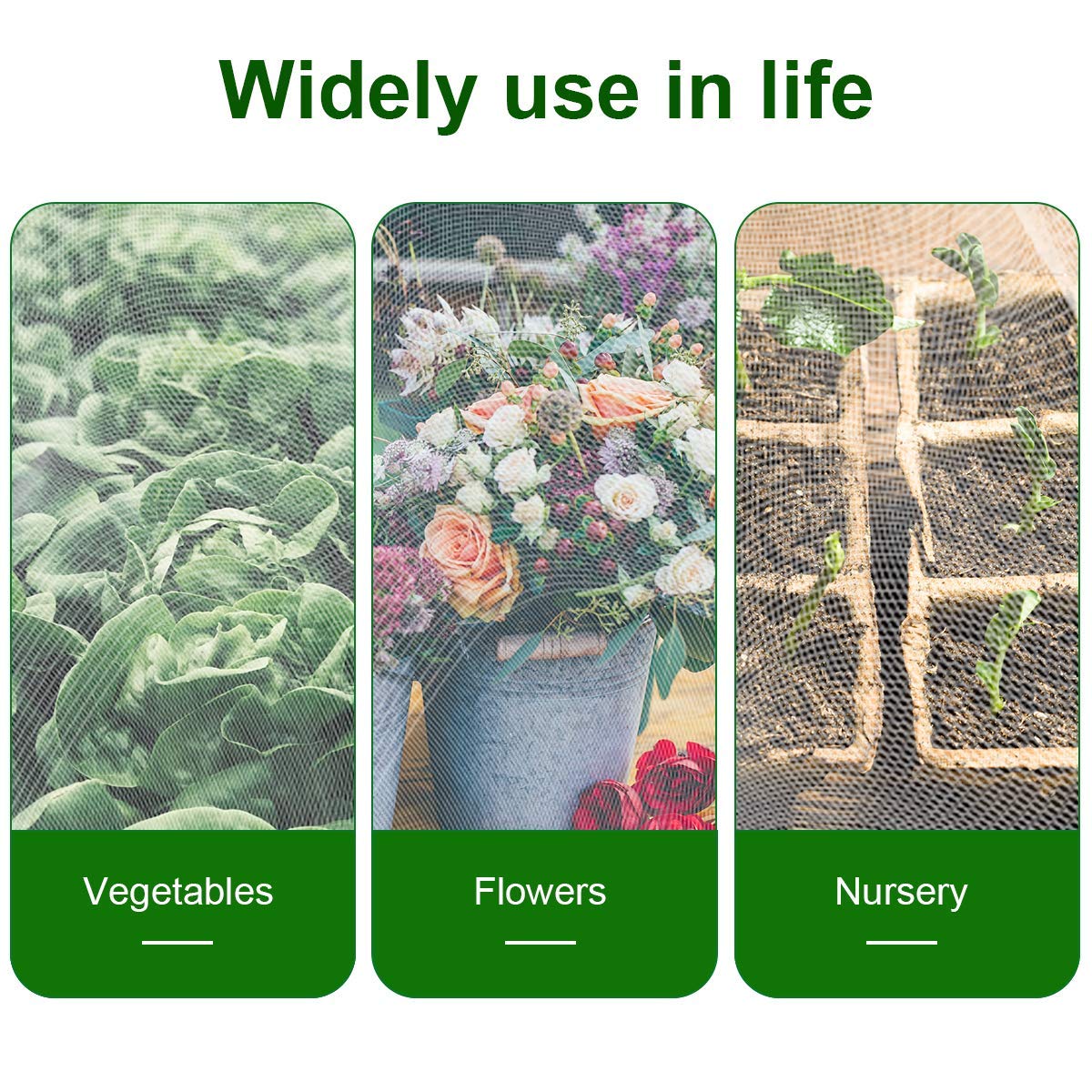 Luxiv vegetable and flower netting protecting beds with breathable coverage