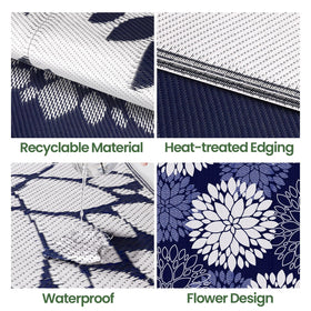 LuxStep outdoor rug beach-setup ready for picnics and seaside adventures.