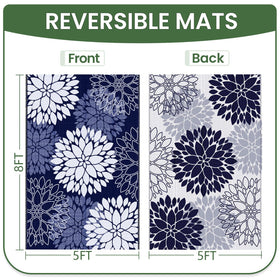 LuxStep outdoor rug patio-layout demonstrates large area mat for patio and deck.