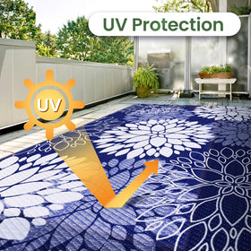 LuxStep outdoor rug portable-fold ready for quick outdoor setup.