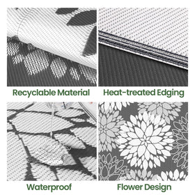 LuxStep UV-resistant rug edge detail showing reinforced border