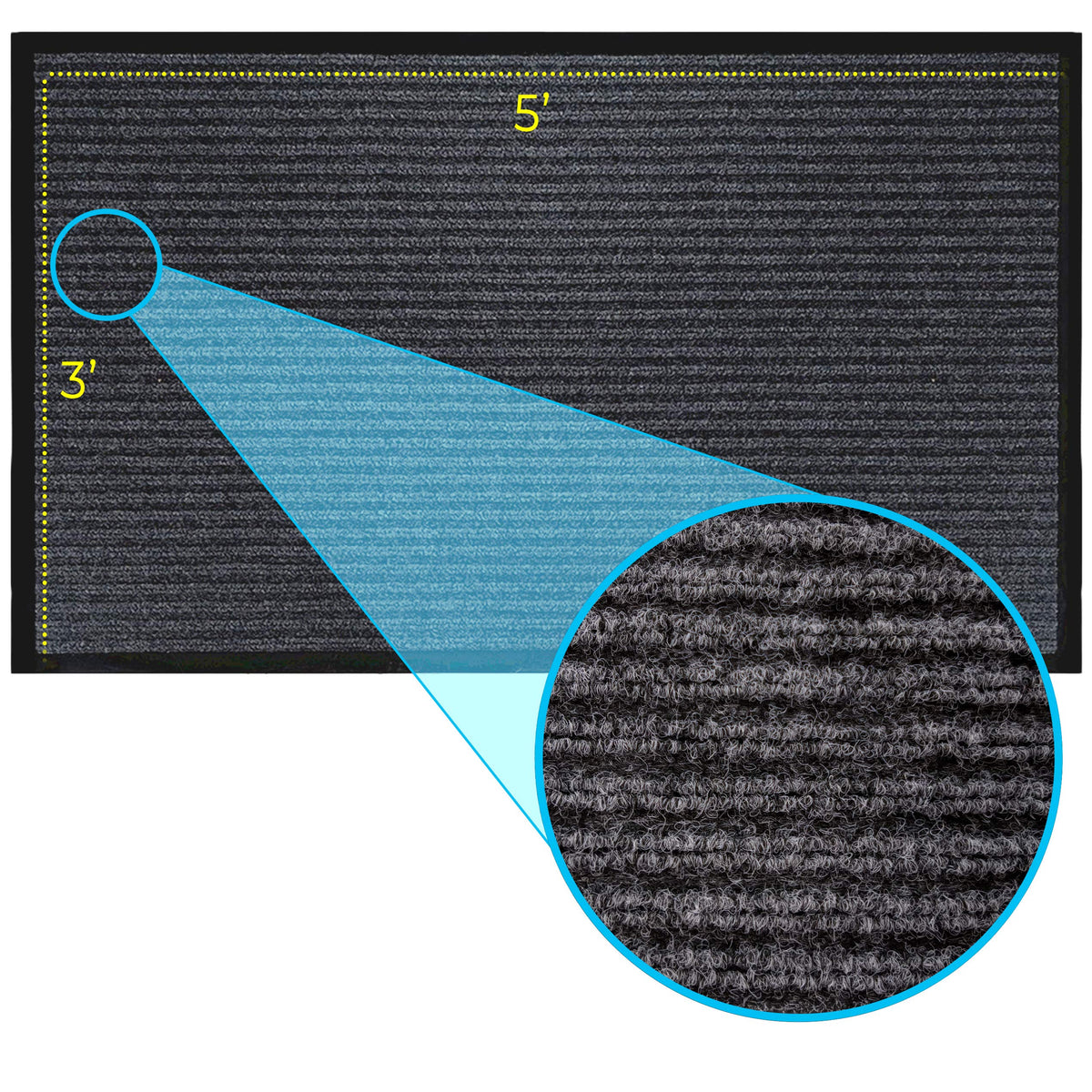 LuxUrux entry mat traps debris and moisture to keep floors cleaner.