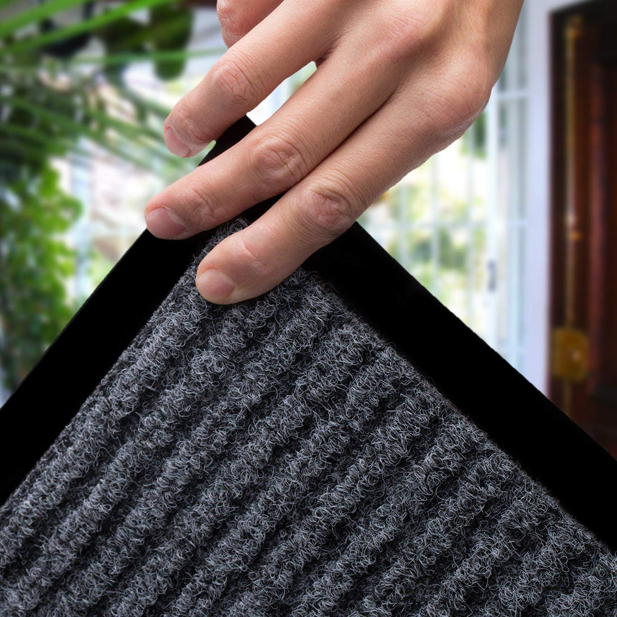 LuxUrux heavy-duty floor mat ideal for garages and patios.