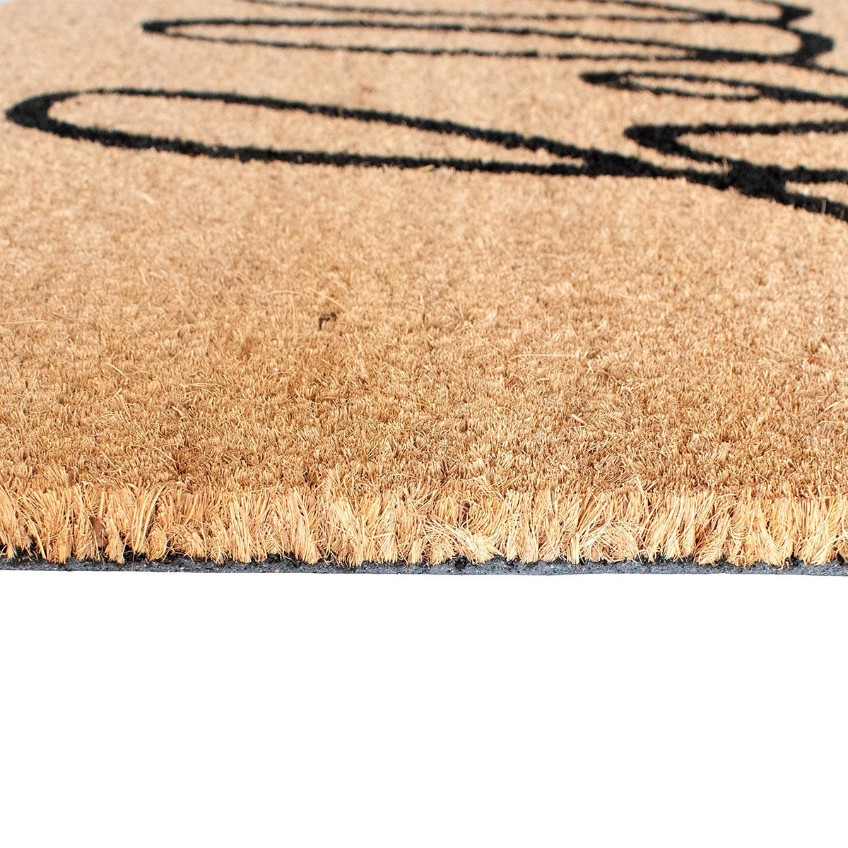 LuxUrux Hello doormat in natural brown tones complements any doorway