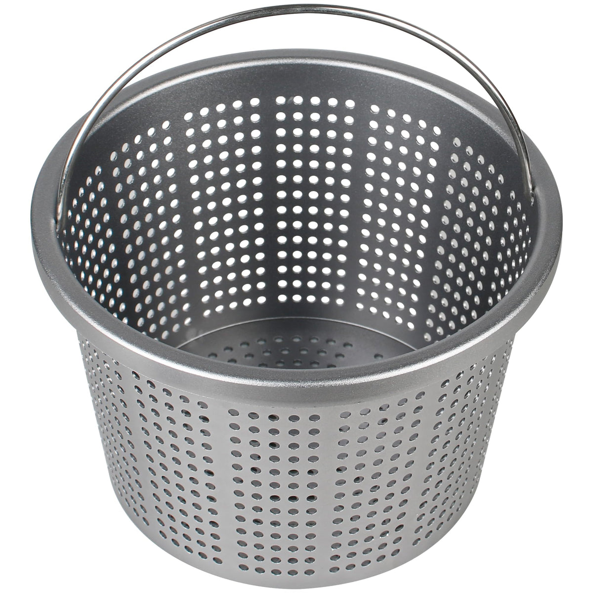 LVACODV aluminum skimmer basket front view for heavy-duty daily use.