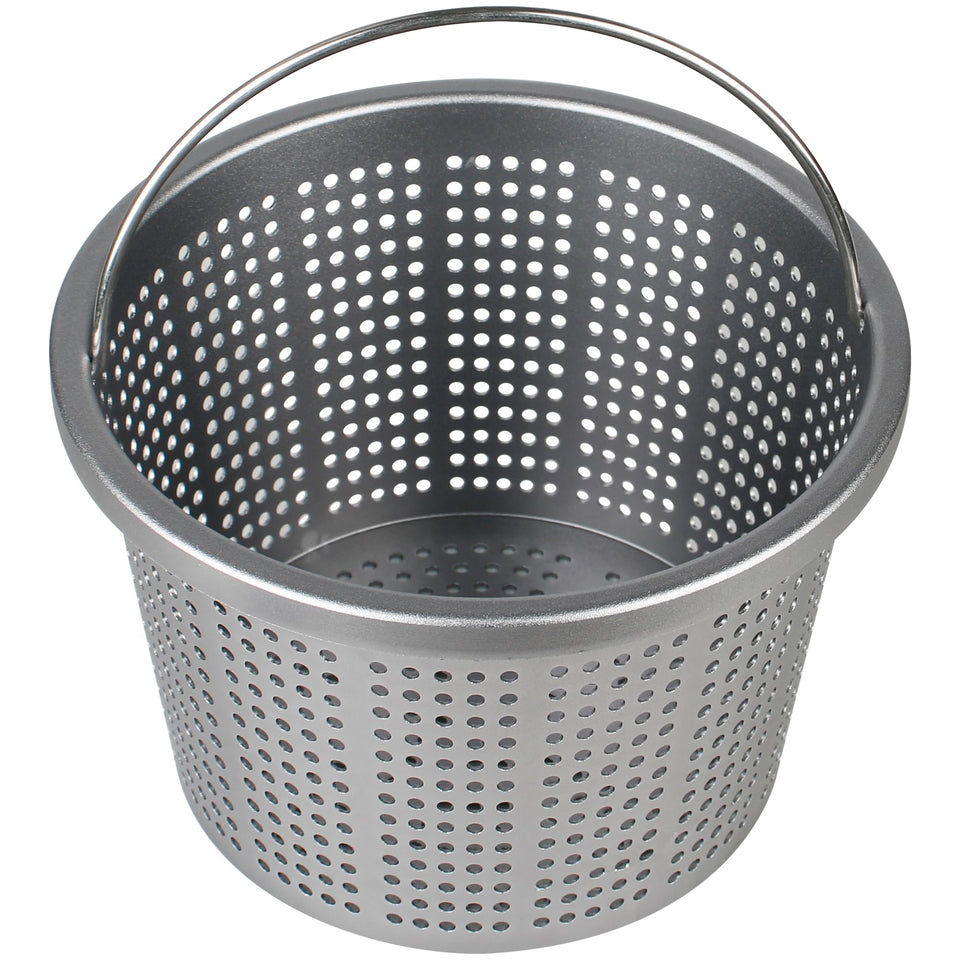 LVACODV aluminum skimmer basket front view for heavy-duty daily use.