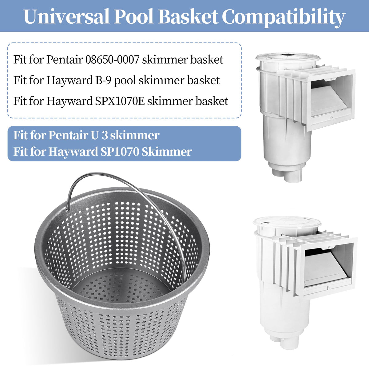 LVACODV compatibility with Pen-tair U-3 and Hayward SP1070 skimmers.