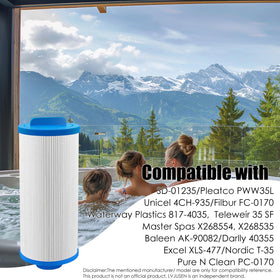 LVJUSEN easy-clean spa filter reuse for cost-saving maintenance.