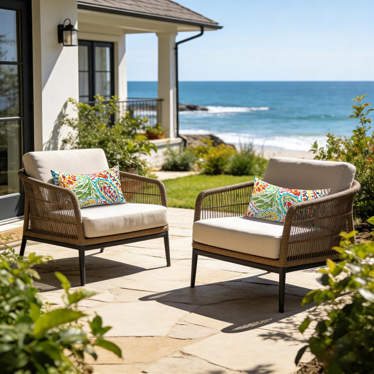 LVTXIII all-weather cushion resists sun and weather exposure.