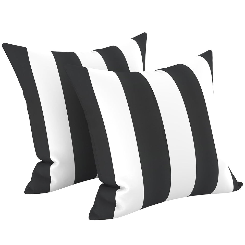 LVTXIII Cabana Black pillow pair in packaging, ready to fluff for full size.