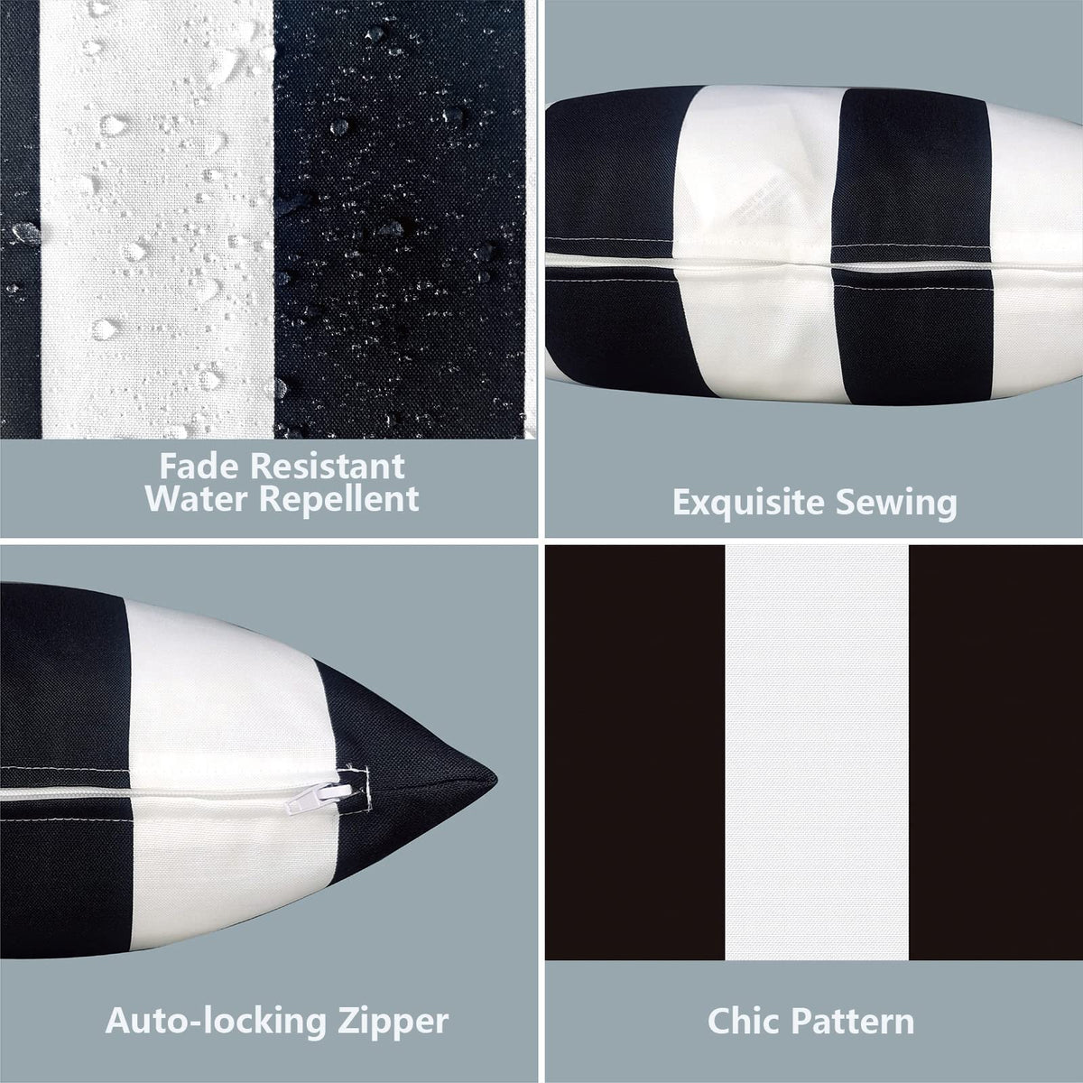 LVTXIII auto-locking zipper on lumbar pillow cover