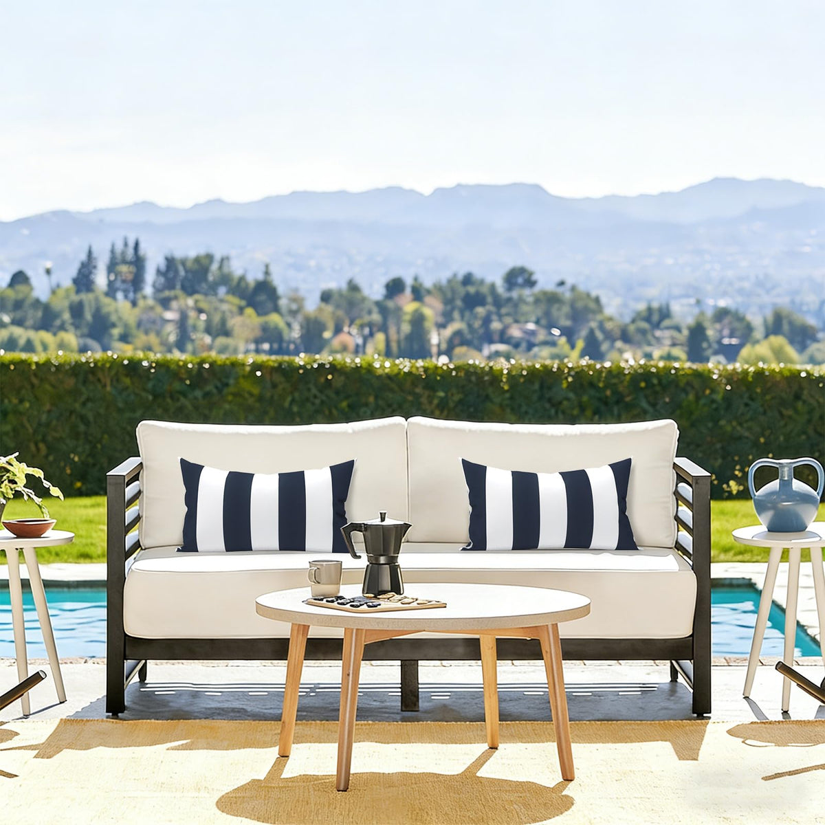 LVTXIII vibrant modern pattern brightens indoor or outdoor spaces.