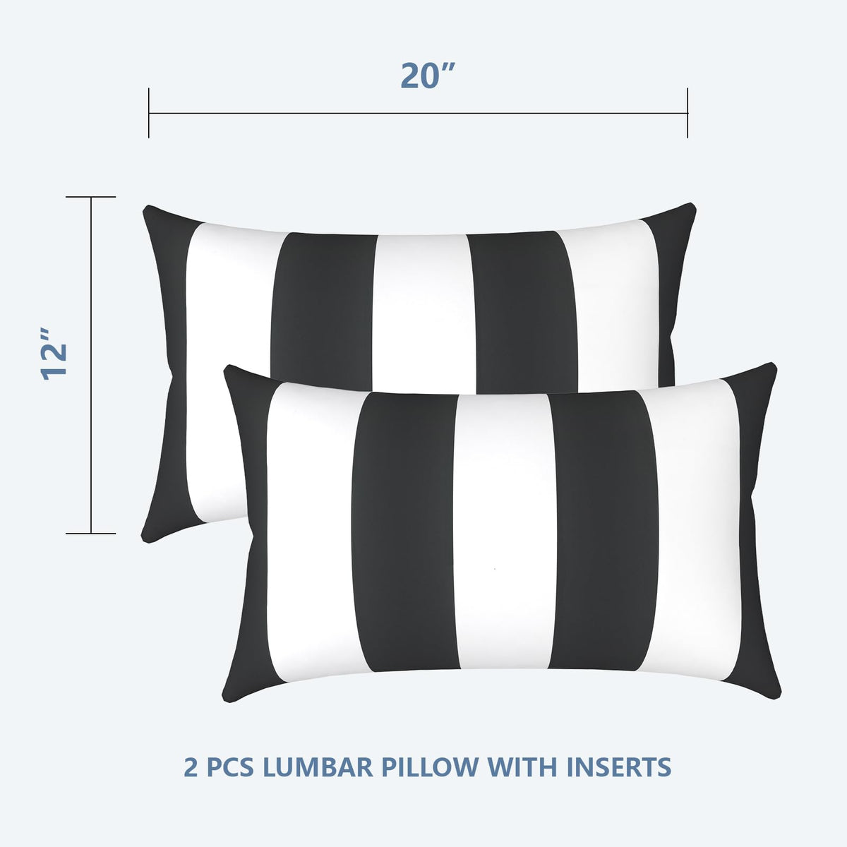 LVTXIII lumbar pillow with water-repellent fabric to keep cushions dry in light rain