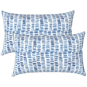 LVTXIII set of 2 patio lumbar pillows vacuum-packaged for shipping