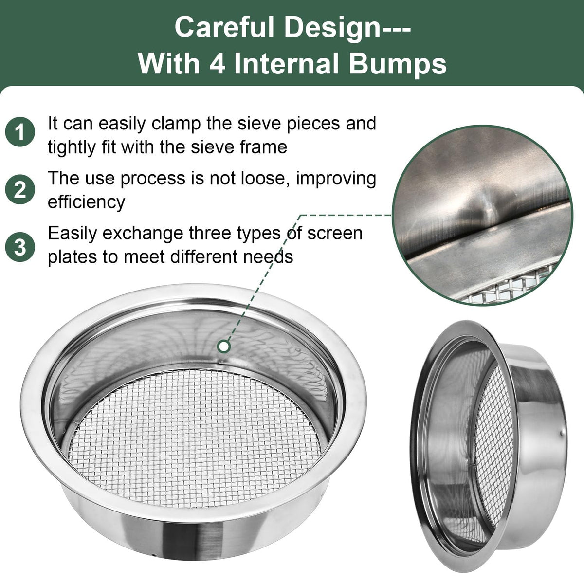 LWADALN 9mm mesh for coarser material and large particles.