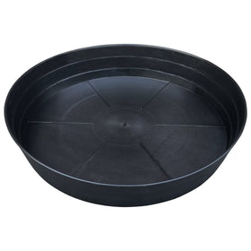 LWALRS 25-inch planter saucer top view shows extra-deep design for overflow protection.