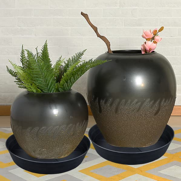 LWALRS bird-bath style tray doubles as plant saucer for versatility.