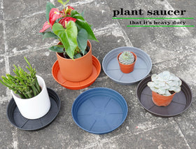 LWALRS easy to clean plant saucer with smooth interior