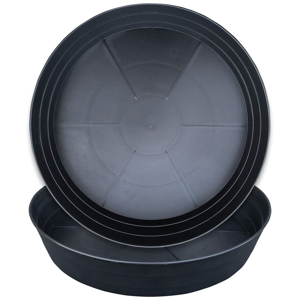 LWALRS plant saucer with deep 12-inch well shields furniture from excess water