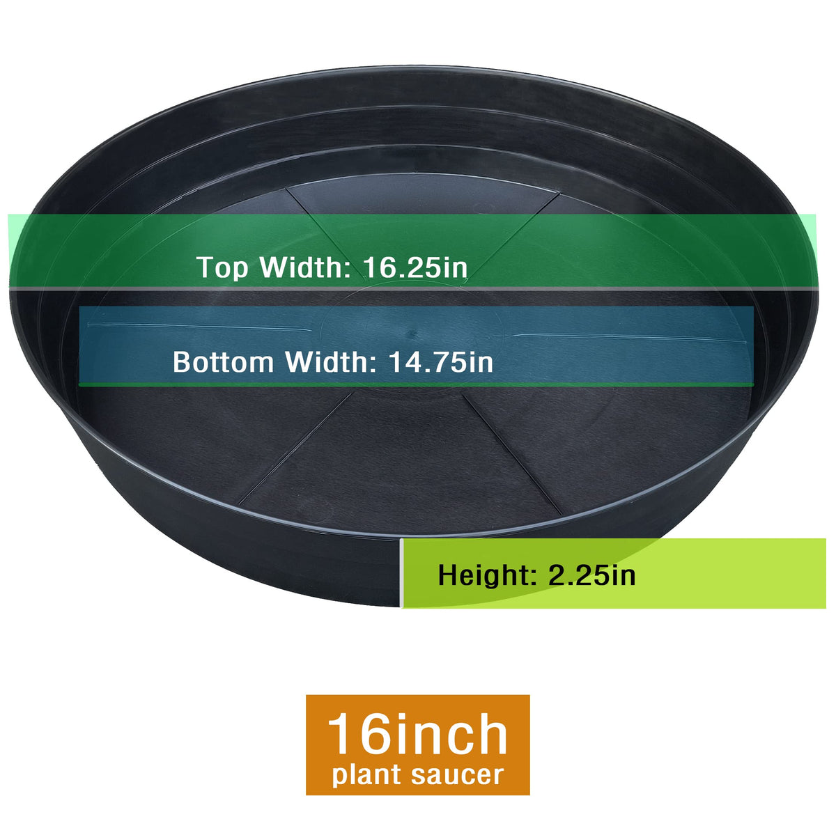 LWALRS two-pack plant saucers provide durable support for heavy pots.