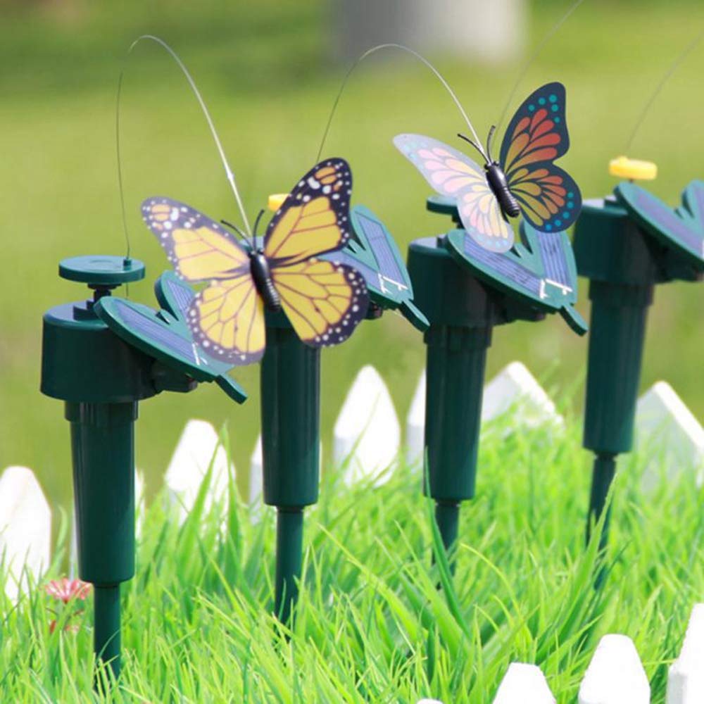 LWINGFLYER solar butterfly flutter closeup enhances outdoor ambiance