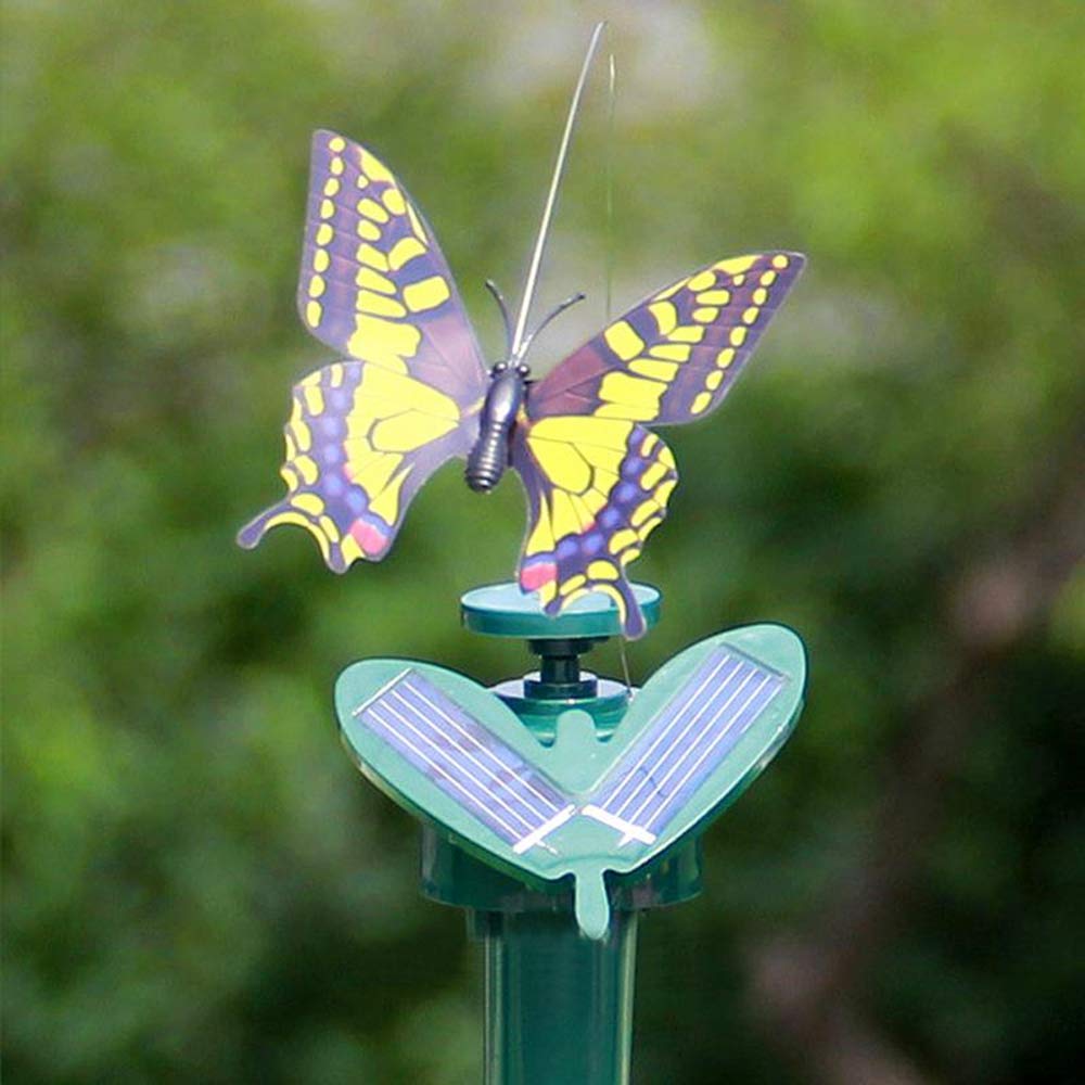 LWINGFLYER solar butterfly in garden adds dynamic motion