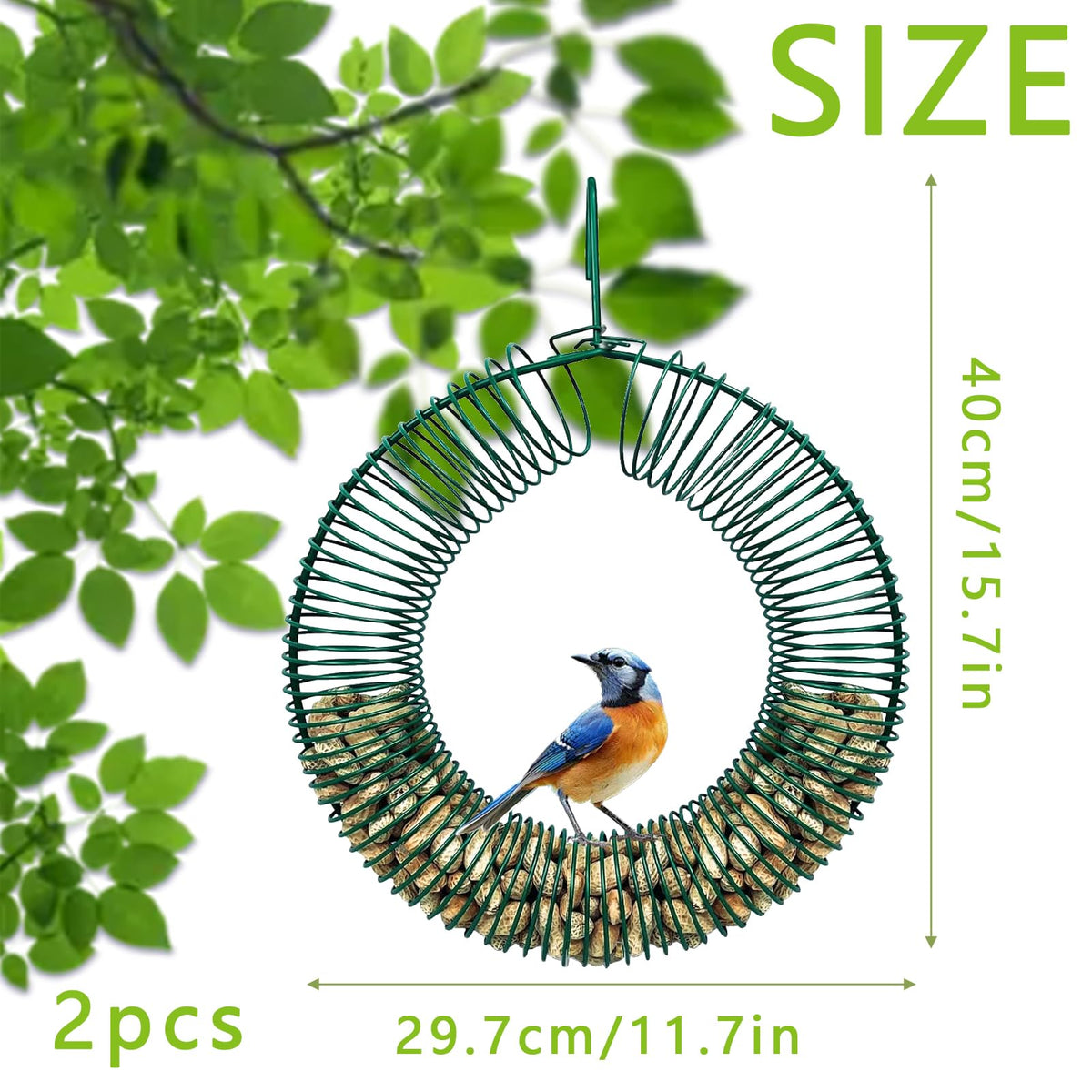 LWINGFLYER whole peanut feeder invites diverse backyard birds to your outdoor space