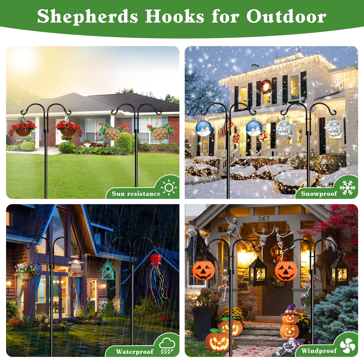 LWWTBS multi-purpose garden hook decor for patios, lawns, and weddings.
