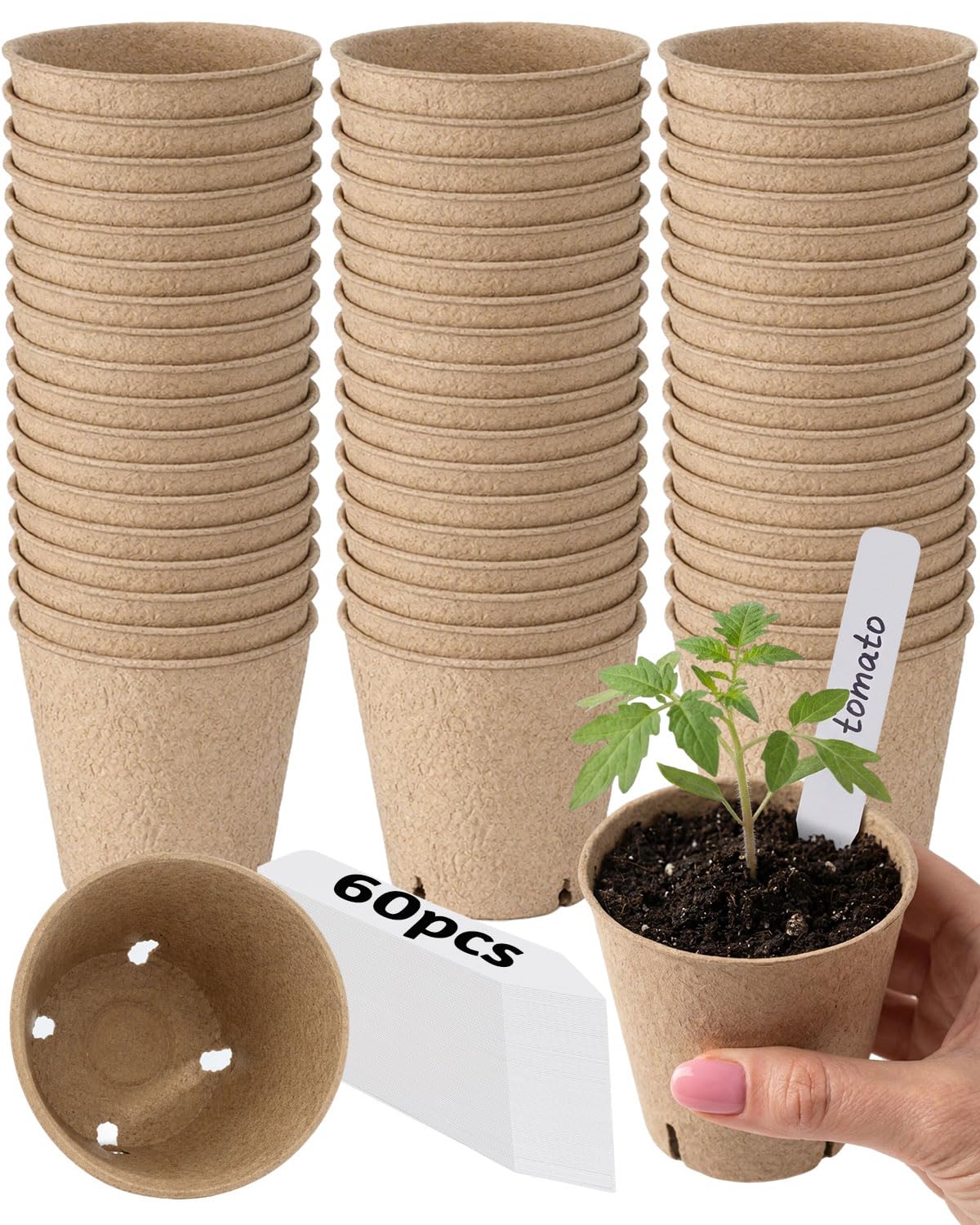 LWWTBS peat pots with labels help organize seedling planning and tracking