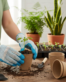 LWWTBS seed pots can be planted directly into ground for easy transplantation