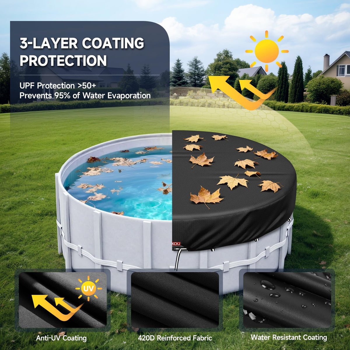 LXKCKJ 9ft compatibility diagram for round pools