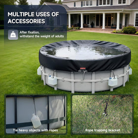 LXKCKJ cover illustrating evaporation reduction benefits for pools