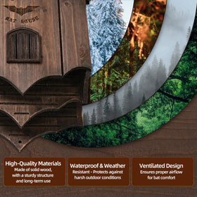 Lxnavihly Bat House constructed from durable wood for year round use.