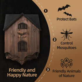 Lxnavihly Bat House unique wing design aids landing and grip.