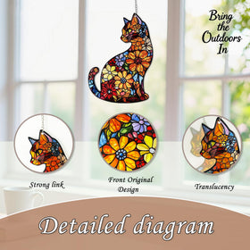 LXTMMRLJQ cat suncatcher stained glass adds romantic light to bedrooms