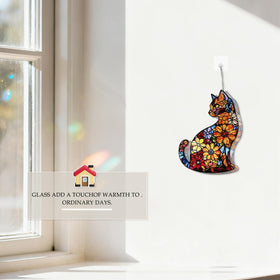 LXTMMRLJQ black cat suncatcher creates decorative color spots on walls