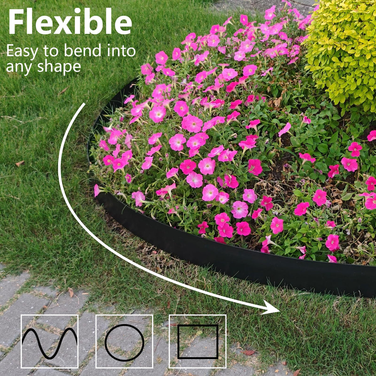 LXVOOEE galvanized steel anchors prevent edging from shifting over time