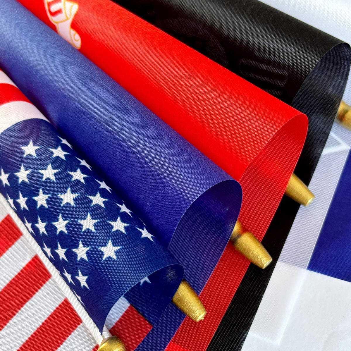 LyButty Marine Corps flag on a stick for memorial setups
