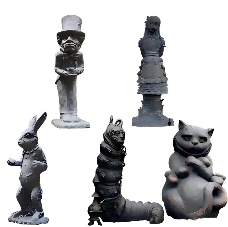 Lycss Alice statue from Wonderland set adds whimsical outdoor charm.