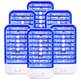 Lycxbfjia bug zapper six-pack front view shows compact plug-in design for small spaces.