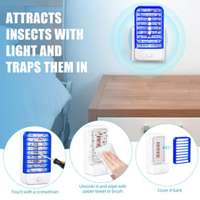 Lycxbfjia bug zapper six-pack outlet-friendly design preserves another outlet for devices.