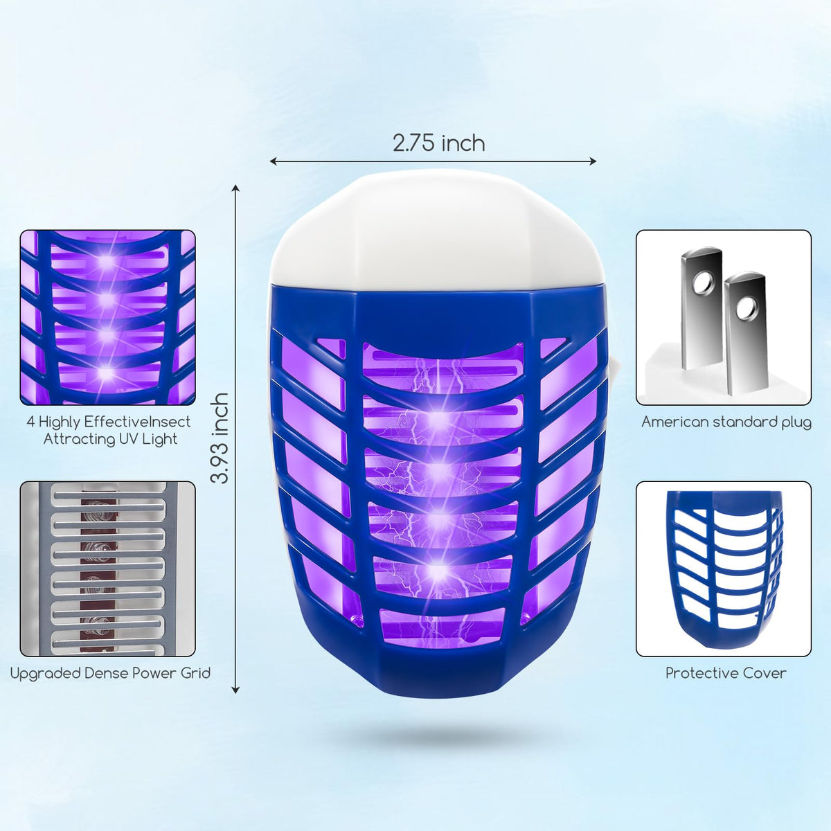 Lycxbfjia silent mosquito killer plug-in installed in kitchen for bite-free meals.