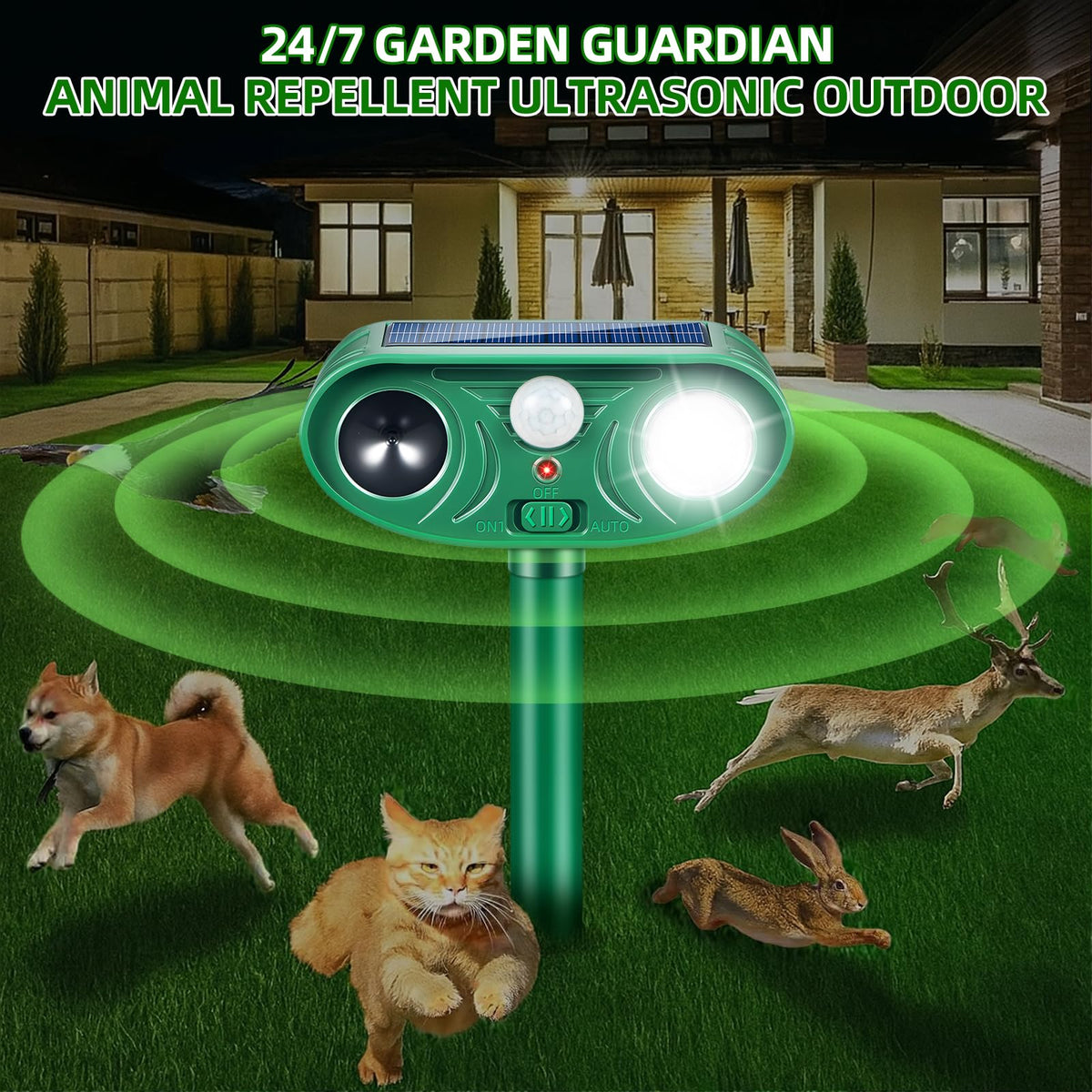 Lycxbfjia wide 120-degree detection angle covers large garden areas