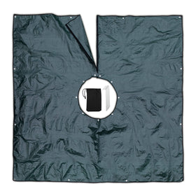 LYDKIN landscape tarp around a 22-inch center hole protects soil and reduces debris.