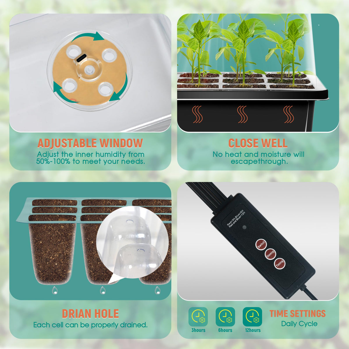 LYDTICK adjustable humidity window for precise moisture management