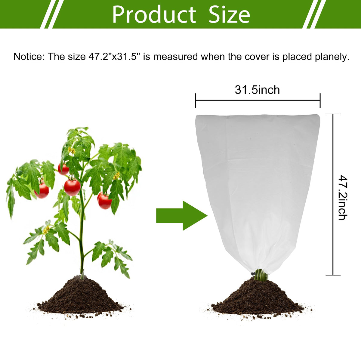 LYDTICK frost cloth for outdoor plants protects vegetables from chilly nights and light rain.