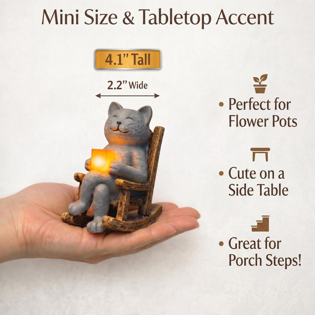 Lyeasw outdoor cat statue in resin designed for weather resistance