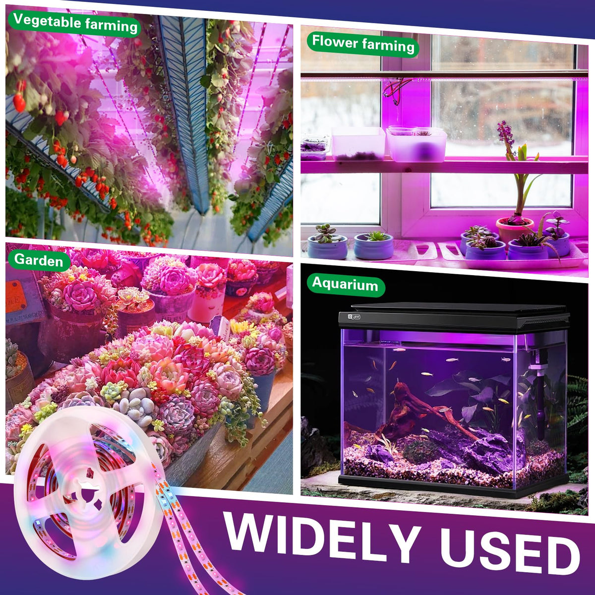 LYGZM Grow Lights package contents and setup hardware